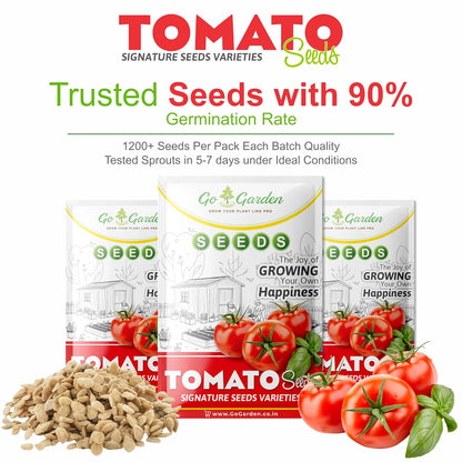 Go Garden Tomato Vegetable Seeds (Red, Pack of 10g, 2000 Seeds) Seeds to grow in Your Home & kitchen garden