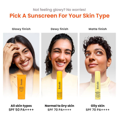 Foxtale SPF 50 Vitamin C Glow Sunscreen with PA++++ & Niacinamide | Lightweight | Fast Absorbing | UVA and UVB Filters | Prevents Tanning | No White Cast | Non-Greasy | For Men & Women | All Skin Types | 50 Ml