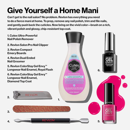 Revlon ColorStay Gel Envy Longwear Nail Enamel, Chip Resistant Diamond Top Coat Nail Polish with Shine, 11.7 ml