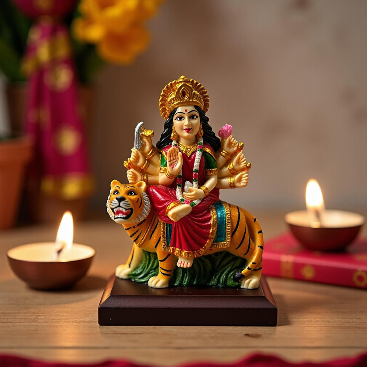 UNOVATE MATA Rani Murti for Home | Durga MATA Idol for Car Dashboard