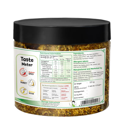 FarmDidi Spicy Green Chilli Pickle 325g In Fresh Homemade Sun-Dried Hari Mirch Ka Achar Made with Mustard Oil Ghar Ka Bana Spicy Mirchi Pickle No Chemical Preservatives