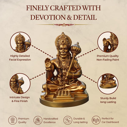 UNOVATE Hanuman Idol for Car Dashboard, Home, Office Desk | Hanuman Murti