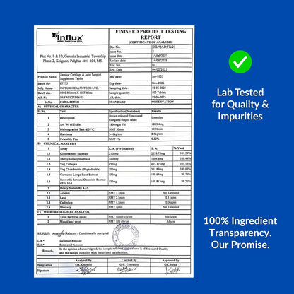 Zanskar Joint Support Supplement (30 Tablets) | 100% Veg - Glucosamine, Chondroitin, MSM, Collagen & Curcumin (4500mg) | Supports Joint Comfort, Flexibility & Mobility