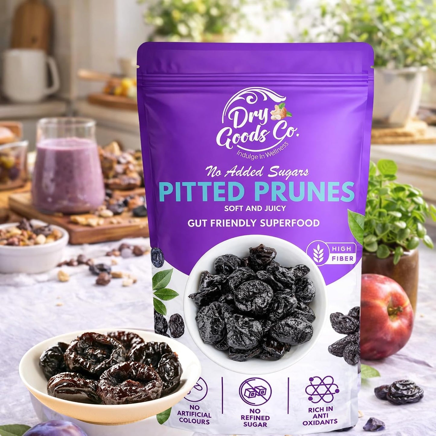 Dry Goods Co Pitted Prunes 200g | No Added Sugar | Premium Dried Plums