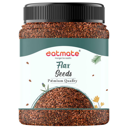 Eatmate Premium Flax Seeds | Raw & Natural Alsi Seeds | Rich in Protein & Dietary Fibre | High in Antioxidants & Iron | Healthy Superfood for Smoothies, Salads & Daily Nutrition