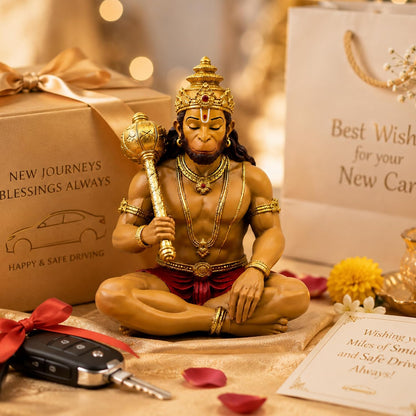 UNOVATE Hanuman Murti | Idol for Car Dashboard, Home, Office, Multicolour