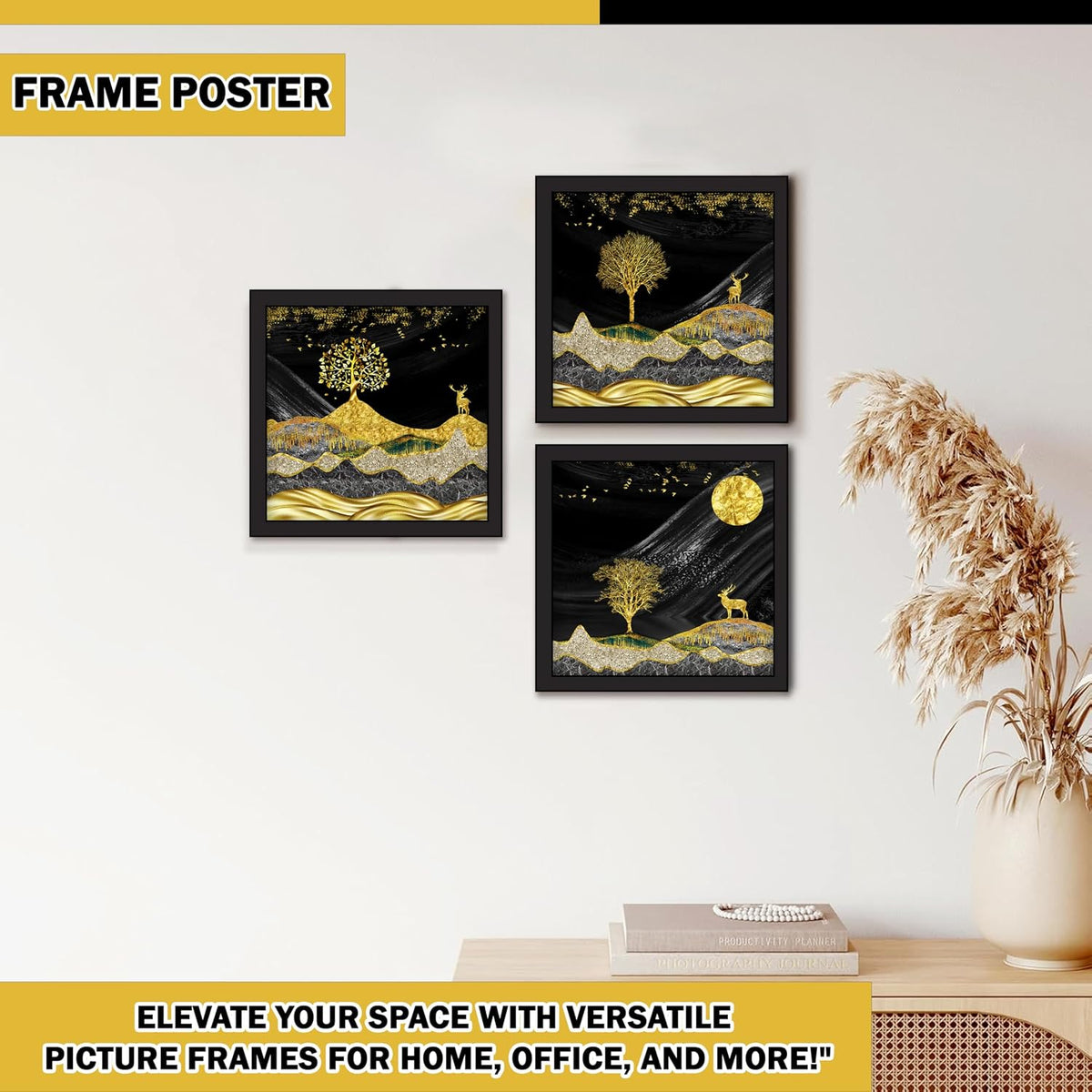 Framed Art Painting For Home, Living Room, Hall | Traditional Paintings With Frame For Home Decor (Deer D1)