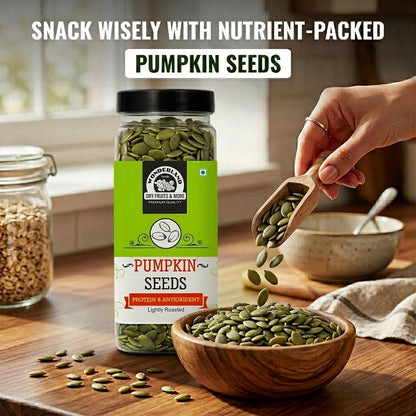 Wonderland Foods 200g Roasted Pumpkin Seeds (Kaddu Seeds) Jar | Premium Nutrient-Rich Snack, Crafted for Wellness & Vitality | Full of Protein, Antioxidants, & Fibre