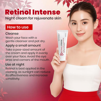 Retinol Intense Cream 0.1 Vitamin A Fine Lines, Sun Spots, Anti-Aging (40 Gram / 1.41 Oz)