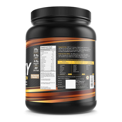 INLIFE Whey Protein Powder, Blend of Isolate Concentrate Hydrolysate Powder, Sports Nutrition Workout Drink, Muscle Food, Body Building Supplement for Men Women (Cafe Mocha, 400g)
