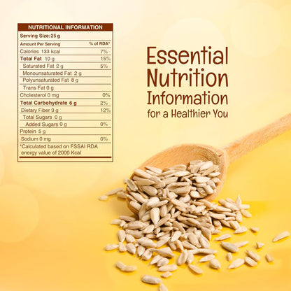 Pureheart Premium Raw Sunflower Seeds for Eating - Protein, Fibre and Antioxidants Rich Superfood for Heart Health, Immune Support, Healthy Diet Snack