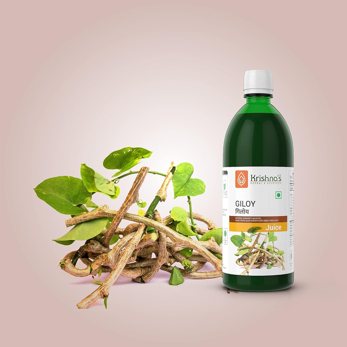 KRISHNA'S HERBAL & AYURVEDA Giloy Juice Immunity Booster - 1000 Ml | Pack Of 1 | Immune Support | Respiratory Health & Gut Health