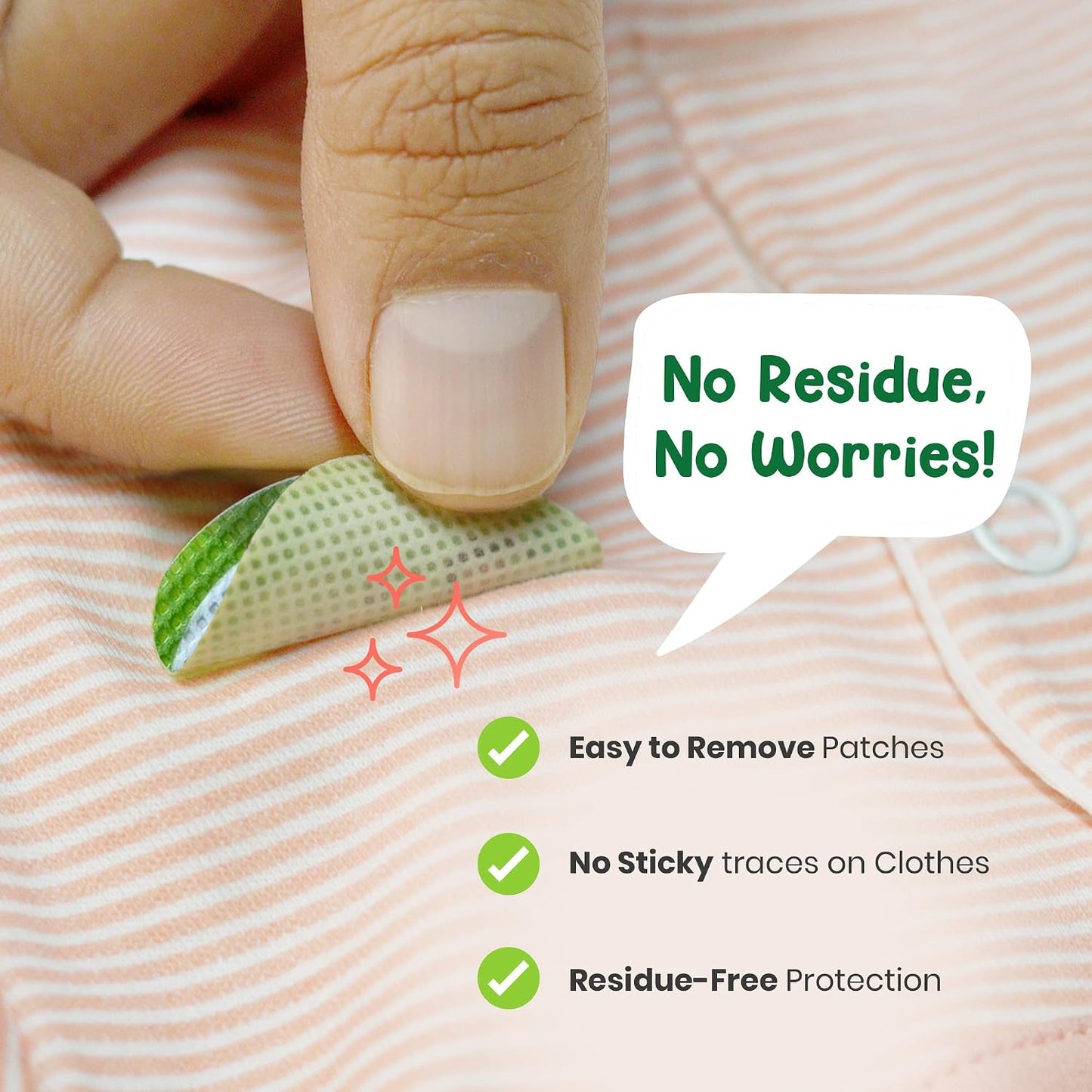 Mother Sparsh 100% All Natural Mosquito Repellent Patches for Babies with 12hr. Protection | With Citronella, Lemongrass & Eucalyptus Oil Protects from Dengue, Malaria, Chikunguniya (24 Patches)