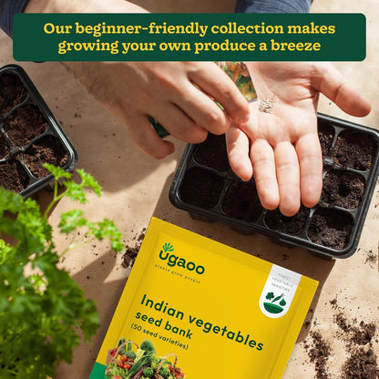 UGAOO Vegetable Seed Vault Kit – 50 Varieties, 2255+ Non-GMO Vegetable Seeds for Home Garden & Survival Gardening