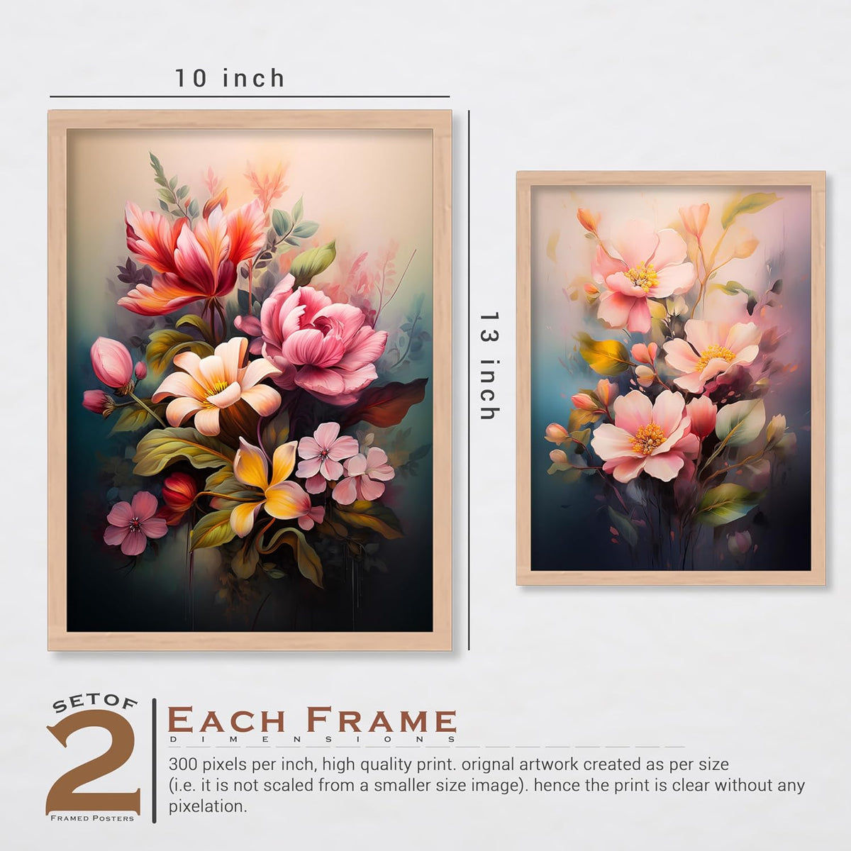 Painting For Home/Wall Decoration - Wall Painting For Living Room Bedroom Framed - Frames For Office Wall Decor (Set of 4) (Medium, Artwork 1)