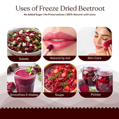Nectar Superfoods Freeze Dried Beet Root Powder- 100 grams Jar-Pack of 1 Nos 100% Natural | No Added Sugar, Preservative-Free & Vegan | Processed in India