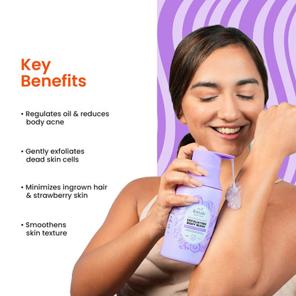 FoxTale 2% Salicylic Acid Exfoliating Body Wash With Zinc Pca|Reduces Body Acne, Strawberry Skin & Ingrown Hair|Smoothens Uneven Texture In 28 Days|Body Wash Men & Women|Exfoliating Shower Gel|250 Ml