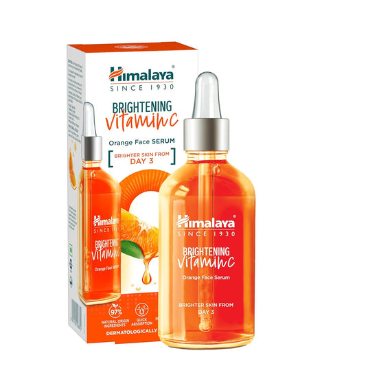 Himalaya Brightening Vitamin C Orange Face Serum, 30 mL | With Vitamin C, Niacinamide & Hyaluronic Acid | Brighter Skin from Day 3 | Dermatologically Tested