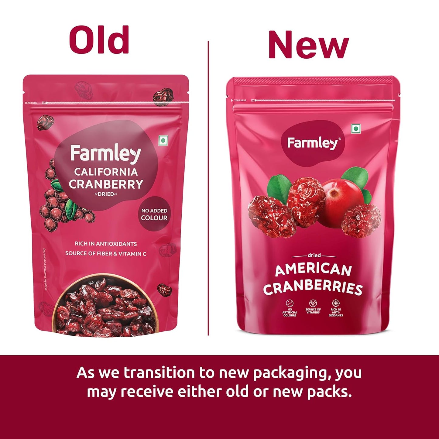 Farmley Dried Cranberry I 250 Gram, Pack Of 1 I Dried Fruit, Berries, High Nutrient And Antioxidant No Added Preservatives
