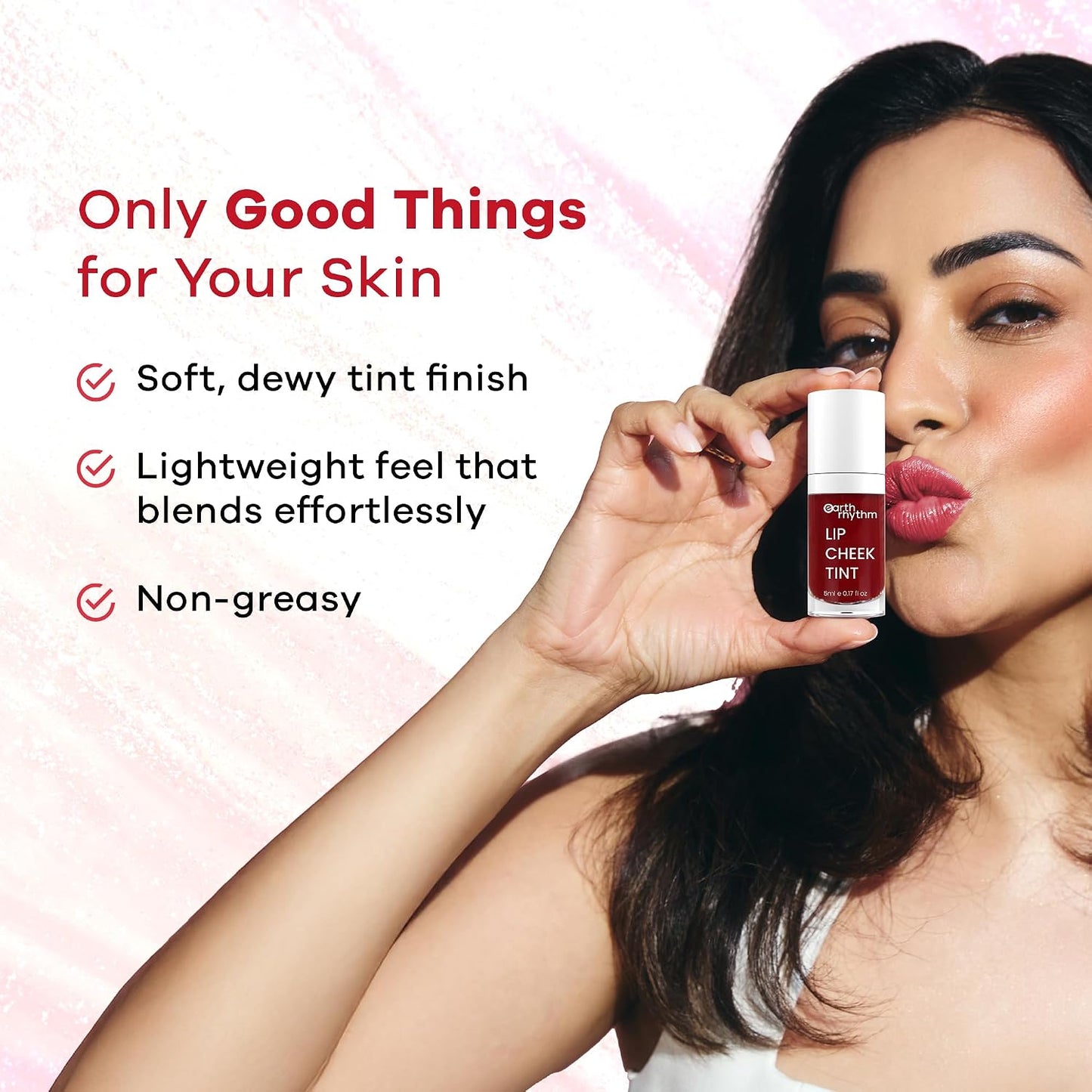 Earth Rhythm Lip & Cheek Tint – 10 Hour Wear, 100% Plant-Based Pigments, No Silicones, No Mineral Oil - Brandy
