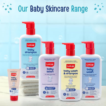 LuvLap Milky Soft Baby Shampoo - 600ml, Tear Free Formula, Ph 5.5,With Milk Protein, Vitamin E & Coconut Oil, Shea Butter & Chamomile, Soft & Shiny Hair, No Paraben, Dermatologically Tested
