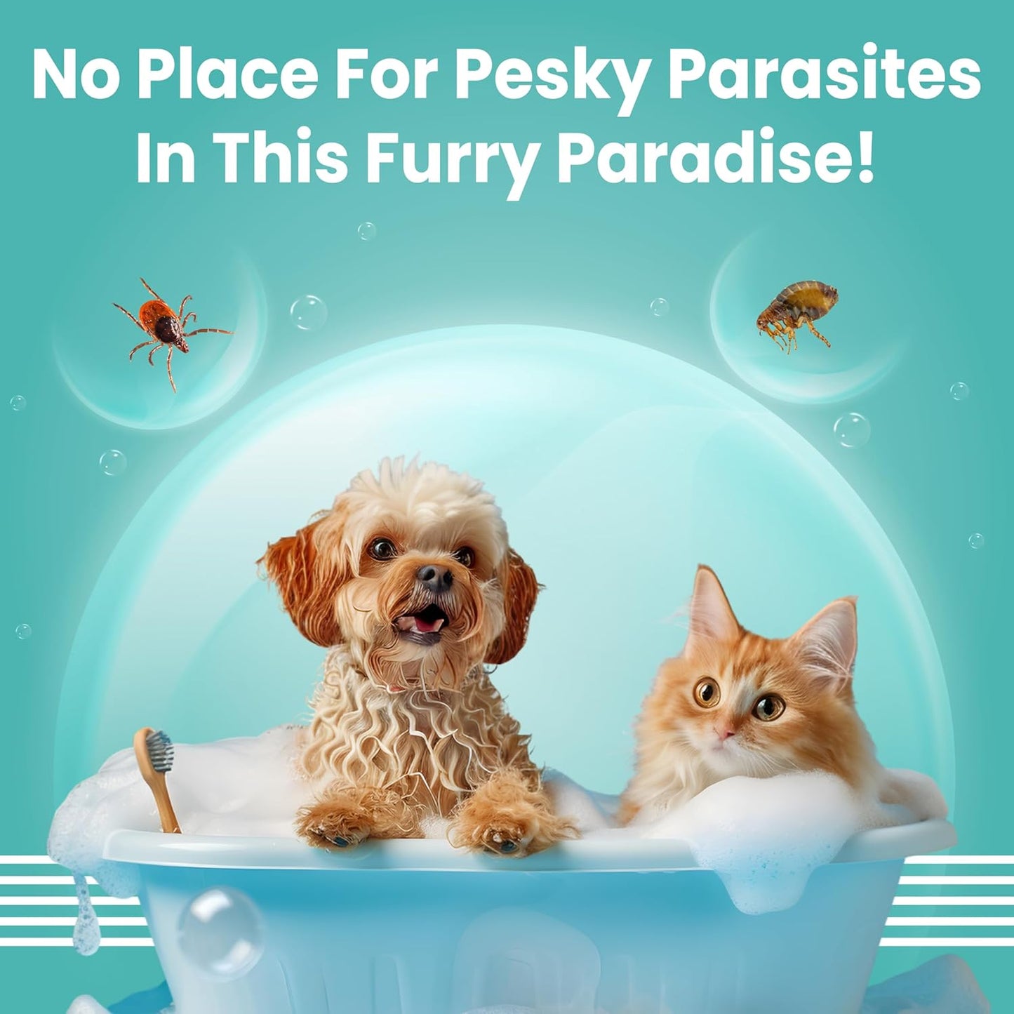 BARK OUT LOUD Tick & Flea Shampoo for Dogs & Cats| Neem & Citronella Kills & Repels Parasites, Lice | Soothes Itching | Fresh Smell Spa-Like Care for Pets (200ml)
