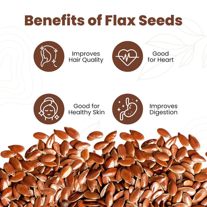 Nutrihar Roasted Flax Seeds 100g | Unsalted & Roasted Alsi Seeds | Omega-3 & Calcium Rich | No Added Oil