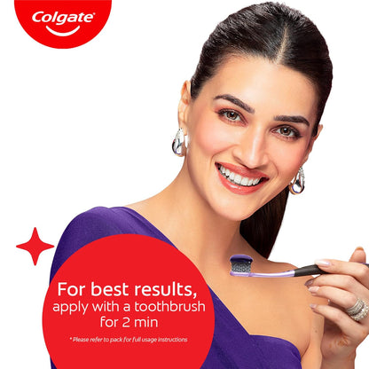 Colgate Visible White Purple Teeth Whitening Serum, 40ml – Mint & Yuzu Flavour, Instant Brightening Purple Serum for Whiter Smiles