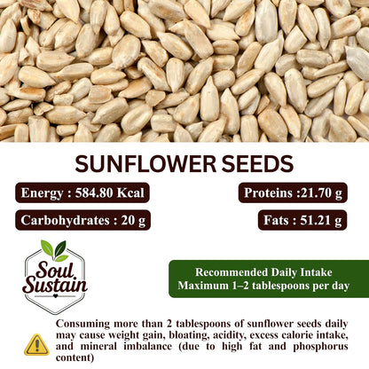 SoulSustain Sunflower Seeds, Shelled Sunflower Kernels for Snacking, Baking, Salads and Trail Mix, Vegan Protein, Keto Friendly, Non GMO, Bulk Snack Food
