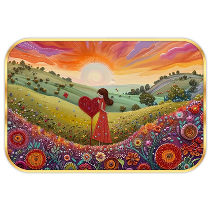 Beautiful Nature scenery modern art Premium Sparkle Lamination Finished Surface Golden Slim Frame 35 cm x 28 cm Large Size, For Home/Office/Hotel painting KG53