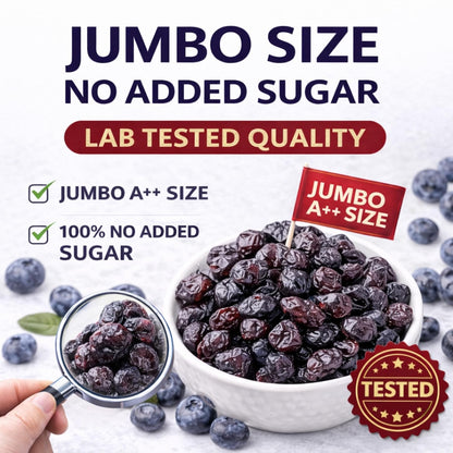DRY GOODS CO. Dried Blueberries 200g No Added Sugar Premium Berry Snack