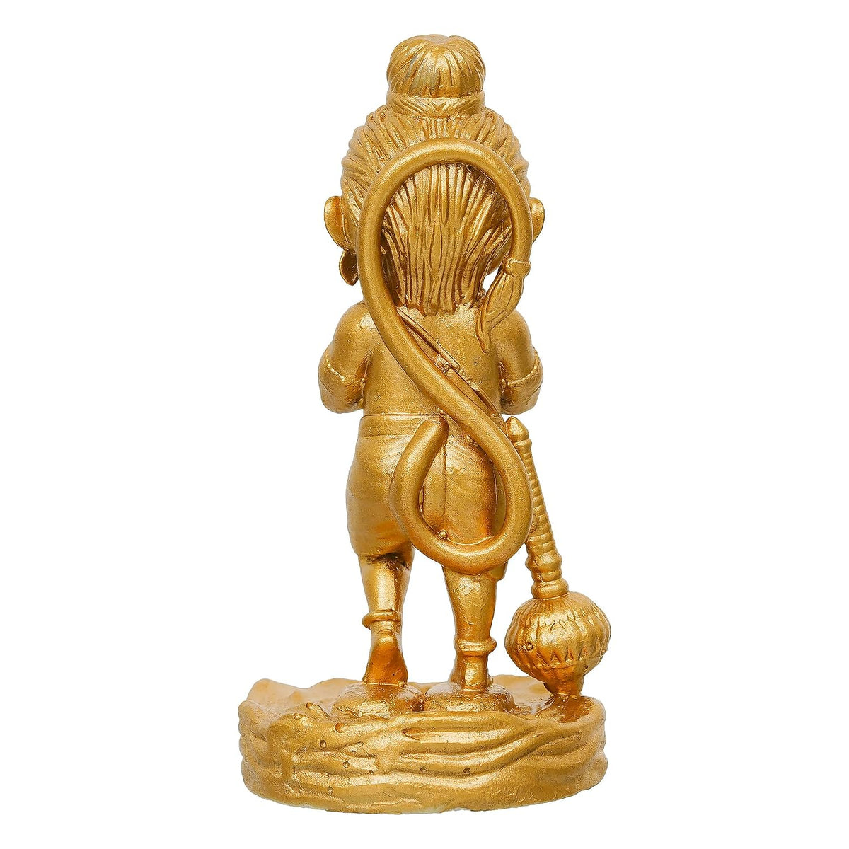 Premium Resin Bal Lord Hanuman Showpiece for Home Decor, Hanuman Idol Statue for Car Dashboard | Hanuman Ji Bajrang Bali Ki Murti for Home and Office Temple (3.14" Inches Gold)