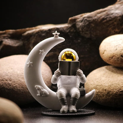 Street27® Cute Outer Space Astronaut Figurine Action Figure Toys Statue for Showpiece Home Living Room Decor Office Desktop Decoration Car Dashboard, Kids Birthday Party Gift, Resin