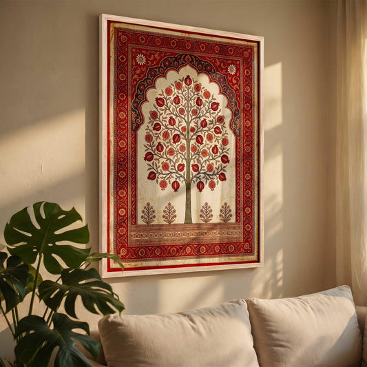 Wall Painting Indian Traditional Madhubani Home Decoration With Frame For Living Room Bed Room Hotel Wall Decor Digital Reprint (13X17 inch)