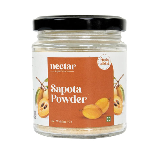 Nectar Superfoods Freeze Dried Sapota (Chikoo) Powder- 100 grams Jar- Pack of 1 Nos 100% Natural | No Added Sugar, Preservative-Free & Vegan | Processed in India