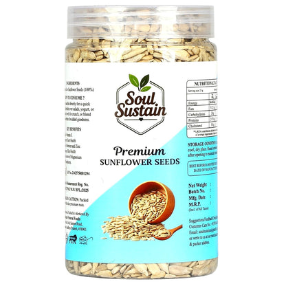 SoulSustain Sunflower Seeds, Shelled Sunflower Kernels for Snacking, Baking, Salads and Trail Mix, Vegan Protein, Keto Friendly, Non GMO, Bulk Snack Food