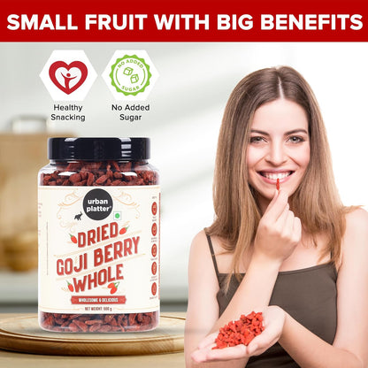 Urban Platter Goji Berries, 200g (Antioxidant-Rich Superfood | Naturally Sweet & Chewy | Great for Snacking, Smoothies & Baking)