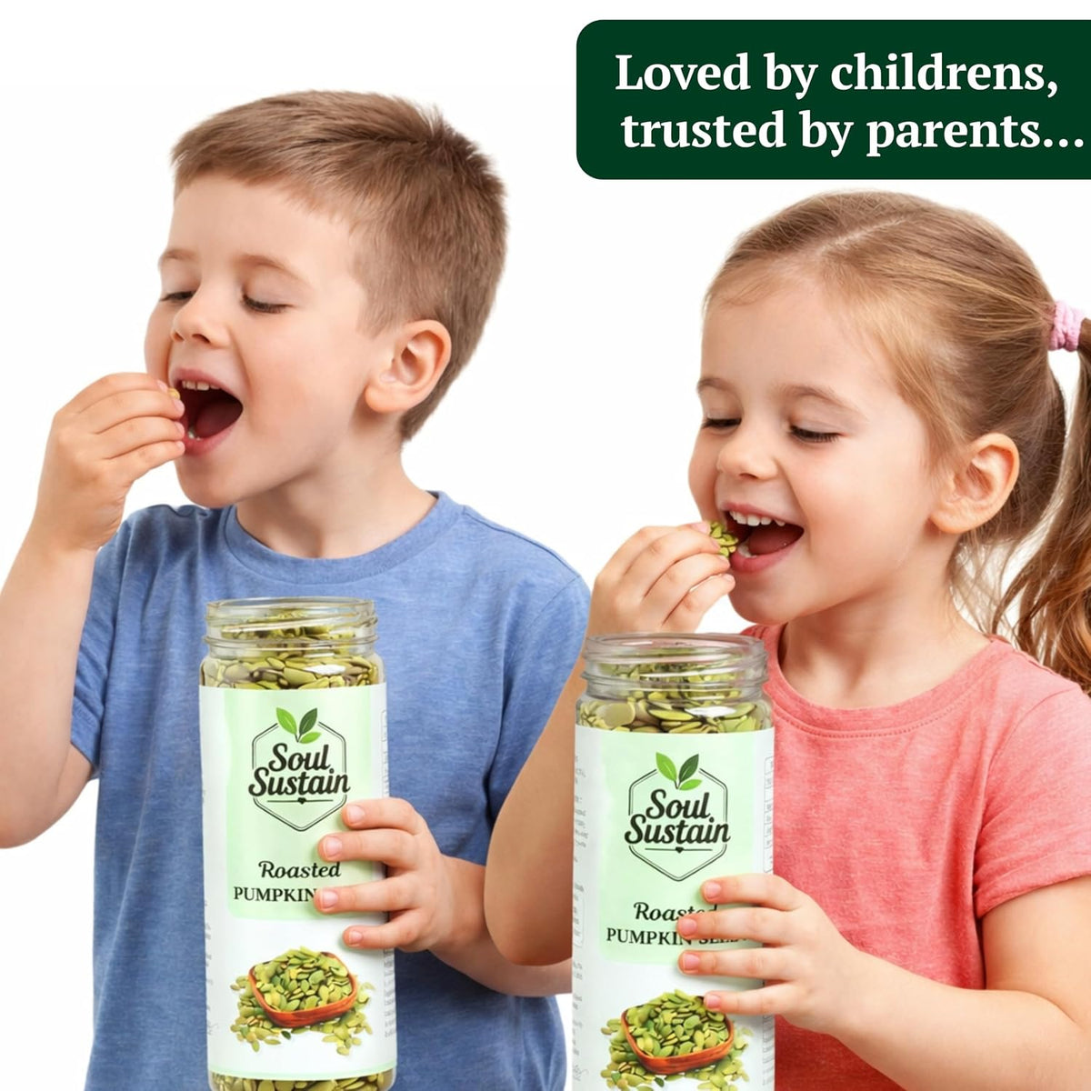 Roasted Pumpkin Seeds – Plant Protein & Fiber Rich Snack, Heart & Bone Support, Healthy Fats, Magnesium & Antioxidants, Salad & Smoothie Toppers, Baking & On-the-Go Nutritious Seeds