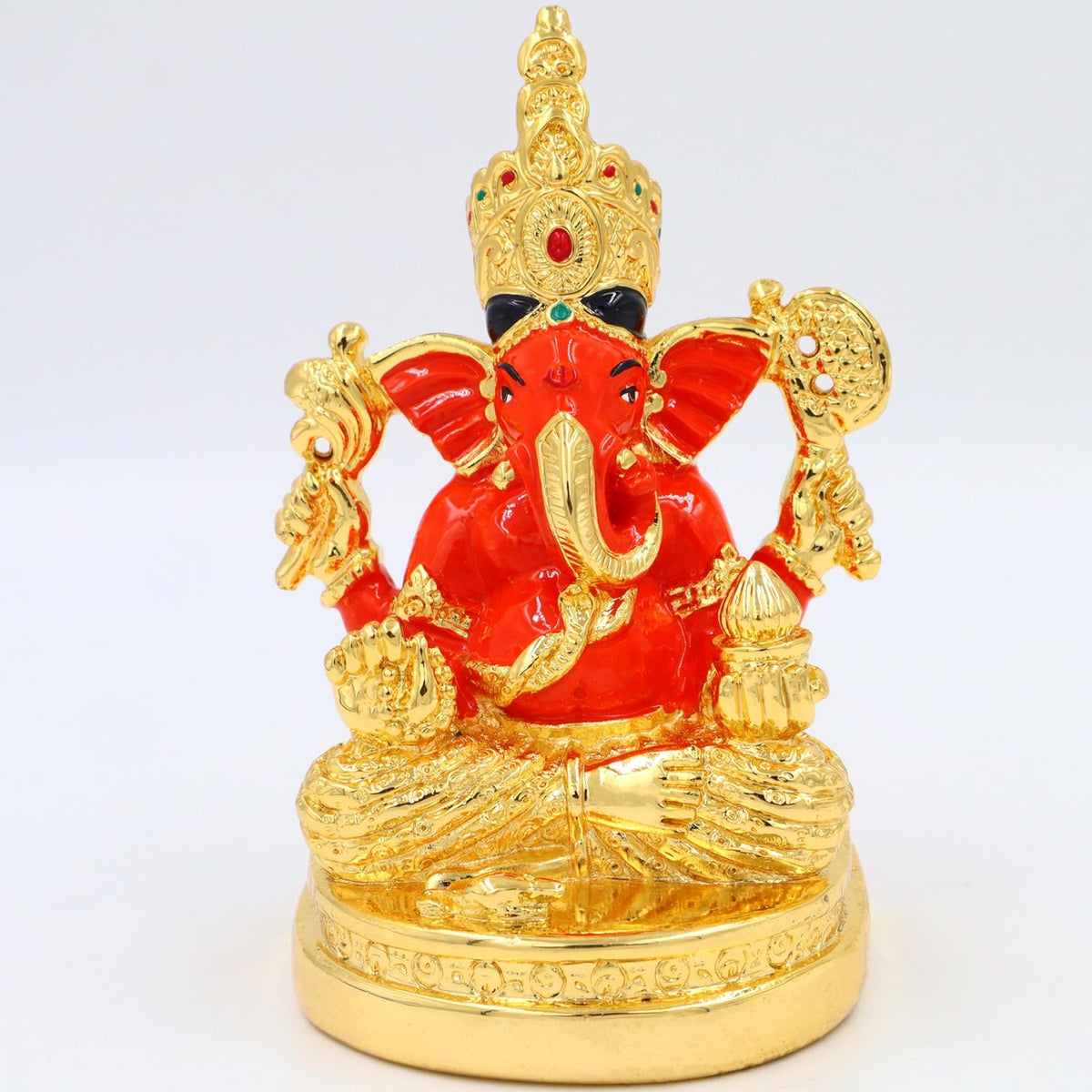 Grand Siddhi Vinayak Idol | Exquisite Large Gold-Plated Ganesh Statue for Home Temple, Pooja Decor, and Spiritual Blessings | Ideal for Festivals and Gifting
