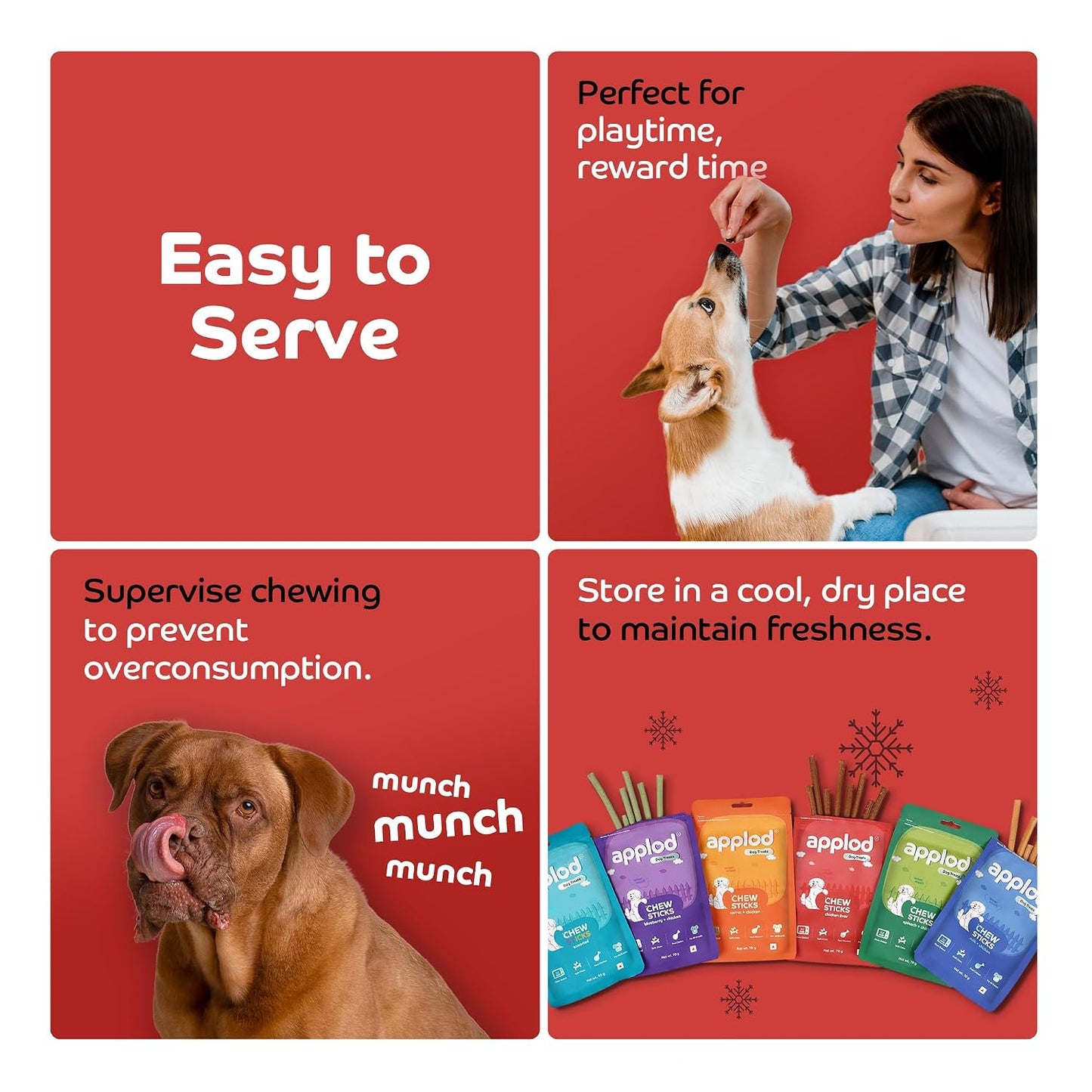 Applod Chicken Liver Chew Sticks for Puppies & Adult Dogs | Soft & Chewy Training Treats for All Breeds | Healthy Easy-to-Chew Dog Snacks | 70g