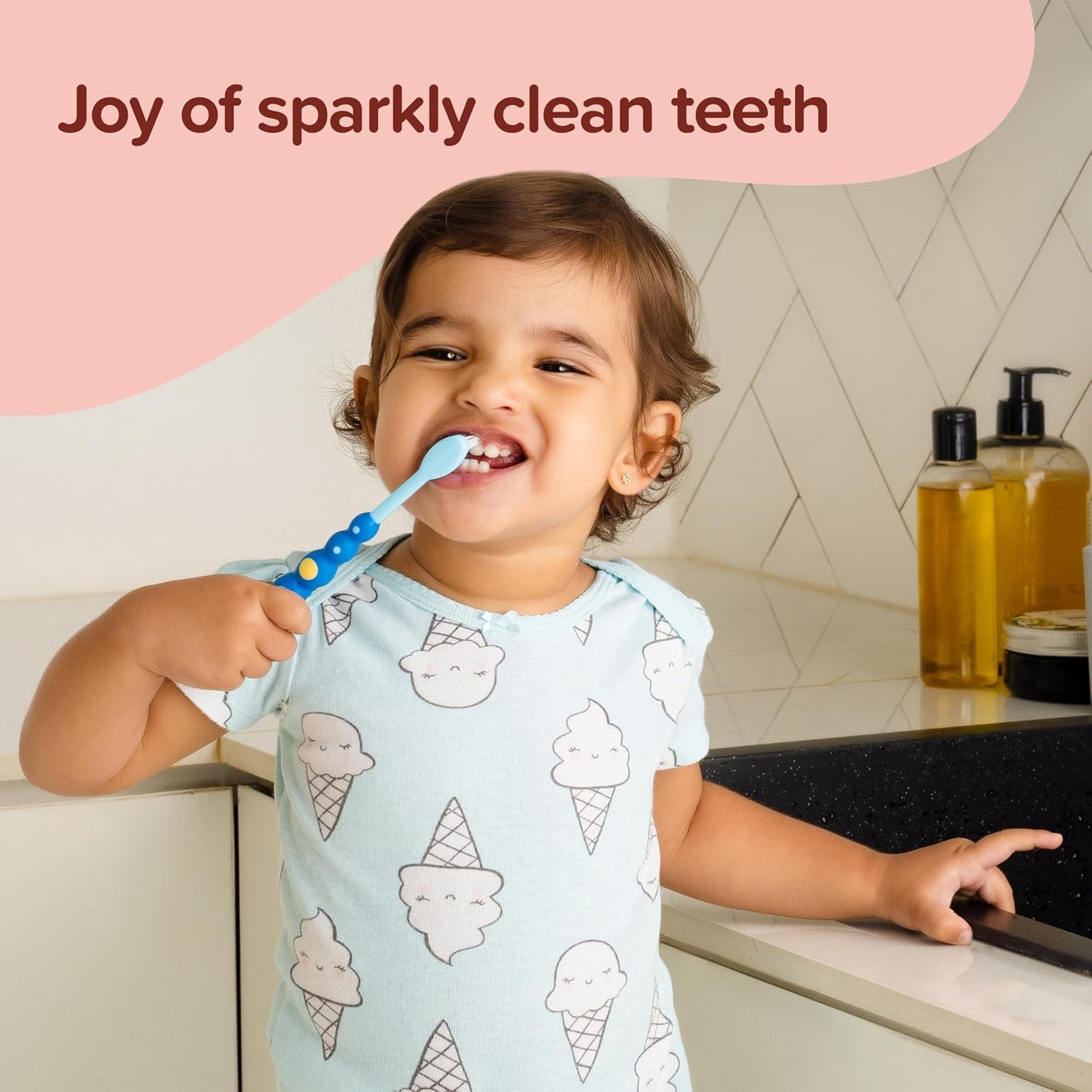 LuvLap Naturals Baby Dent 100% Natural Toothpaste for Kids, Strawberry Flavour, SLS &Fluoride Free, Removes Plaque, Prevents Bacterial Growth, Ensures Shiny White Teeth, Neutral pH,12M+, 100g