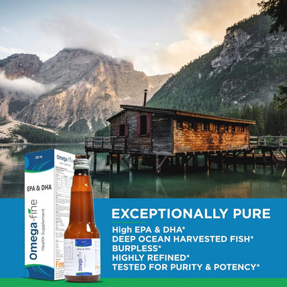 Health Supplement Syrup with Fish Oil (Omega-3, EPA, DHA) For Brain Health & Immunity (225 ml)