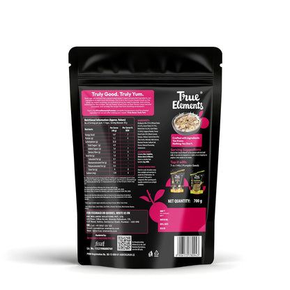 True Elements Fruit & Nut Crunch Muesli 700g | Fruit and Nuts | Cereals for Breakfast | Rich in Fibre | Muesli with Oats and Nuts