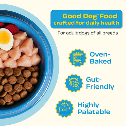 Good Dog Baked Chicken & Egg Dry Dog Food | 1 kg | Human Grade Ingredients | Complete & Balanced with Vitamins, Minerals & Indian Herbs to Support Gut Health | NutriFocus Dry Food for Adult Dogs