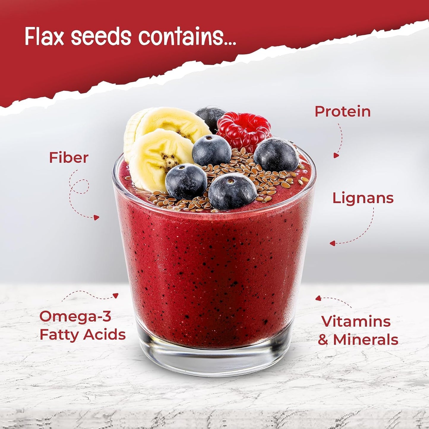 Pureheart Premium Raw Flax Seeds 454 gm | Alsi Seeds for Eating | Rich in Omega 3 Fatty Acids Magnesium Iron Dietary Fibre Protein | Supports Hair Growth Heart Health & Digestion
