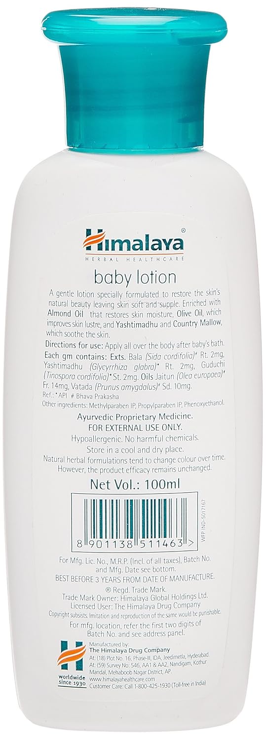 Himalaya Baby Lotion, 100ml Bottle