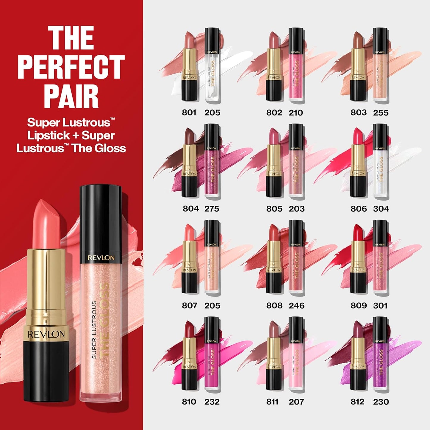 Revlon Super Lustrous Lipstick, Creamy Formula For Soft, Fuller-Looking Lips, Moisturized Feel, 806 Electric Melon, 0.15 oz