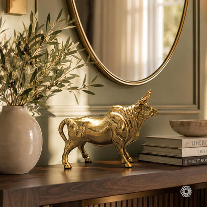 BEHOMA Metal Bull Decorative Figurine Showpiece