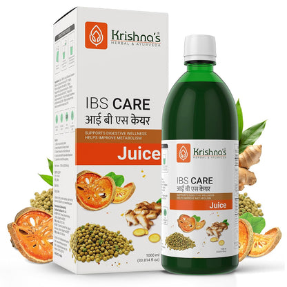 KRISHNA'S HERBAL & AYURVEDA IBS Care Juice For Digestive Health, Helps Manage Digestive Issues, No Artificial Colors or Flavors - 1000 Ml (Pack of 1)