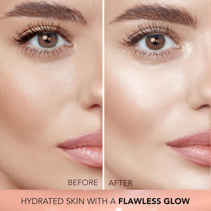 FACES CANADA Strobe Cream Mini- Peach, 18ml | Primer + Highlighter + Moisturizer | Shea Butter & Hyaluronic Acid | Intense Hydration | Flawless Radiant Dewy Skin | Illuminating & Glowing Makeup Base